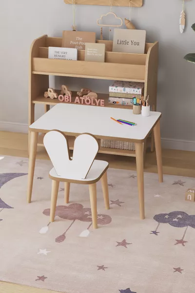 طاولة نشاط ولعب للأطفال سم طاولة دراسة للأطفال مع مجموعة كرسي وطاولة