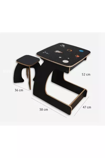 Space Activity Kids Table and Stool