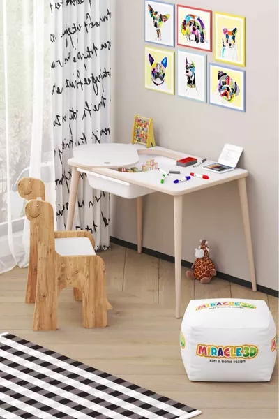 Tavolo e sedia da gioco per bambini, tavolo attività