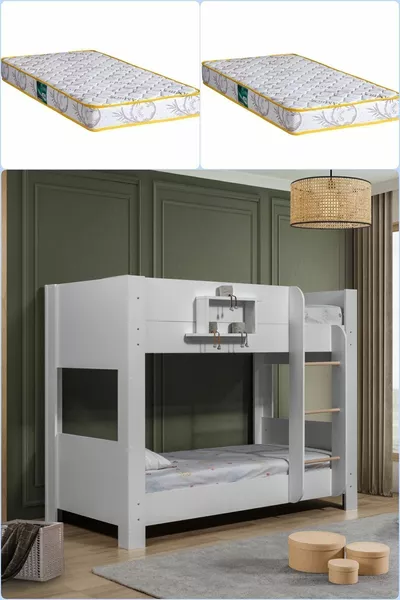 سرير بطابقين، دلفينو، سريران بطابقين مع مرتبتين مريحتين