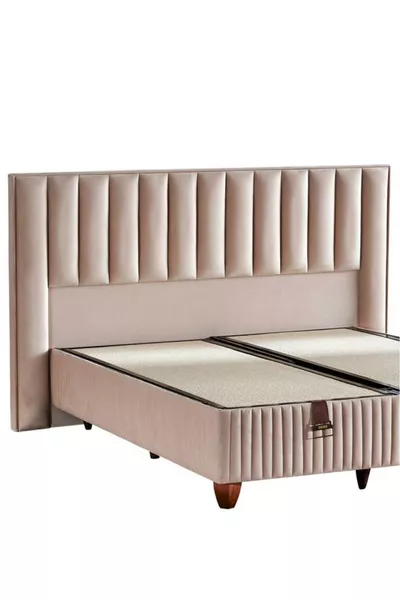 Hades Testiera Letto Matrimoniale - Testiera di Lusso in Tessuto Babyface Crema