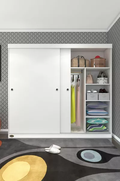Wardrobe with Sliding Doors  Daisy Byz Wardrobe Cabinet