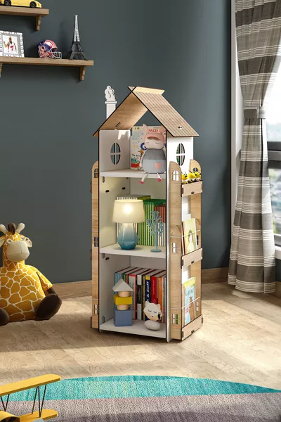 Roofy Libreria Montessori in Legno a 9 Ripiani per Cameretta dei Bambini, Stile Scandinavo, Libreria Educativa Montessori