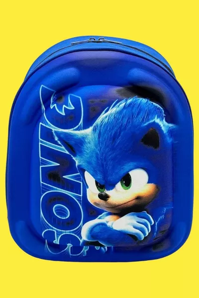 Раница за деца за детска градина Ежко Sonic, за 3-6 години, 5D релефна EVA текстилна ученическа раница