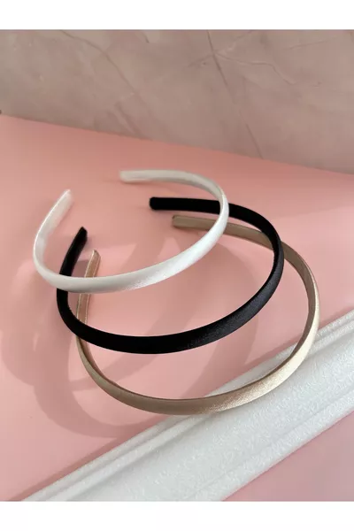 Triple Silk Satin Plain Headband