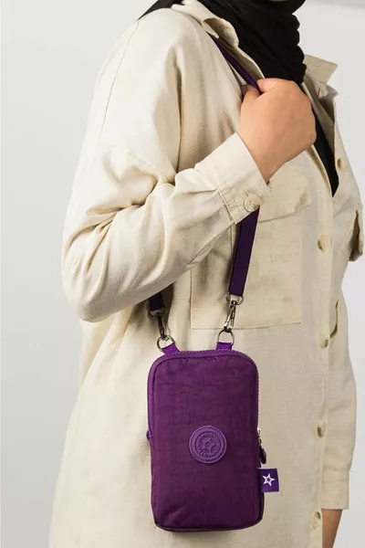 Yuppy Club Women's Waterproof Crinkle Mini Phone Wallet and Passport Crossbody Shoulder Bag.