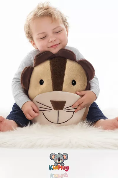 حقيبة ظهر للأطفال بشكل أسد من الفرو –  سم - ناعمة جداً - للجنسين للأولاد والبنات - رياض الأطفال ومرحلة ما قبل المدرسة