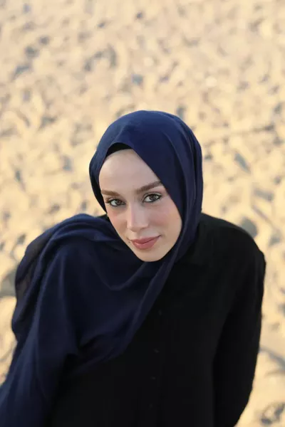 Neo Cotton Shawl Navy