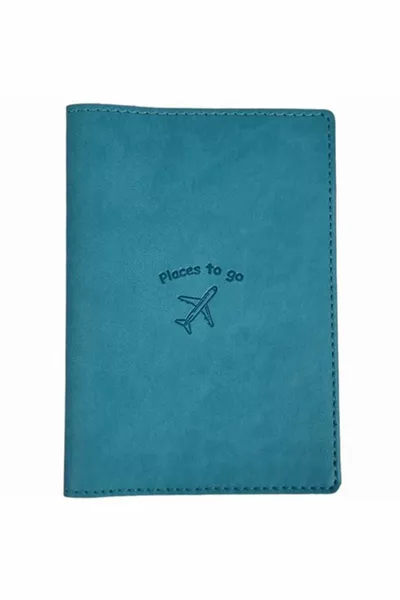 Acar Mira Termo Deri Pasaport Kılıfı Pasaportluk Turkuaz Mavi