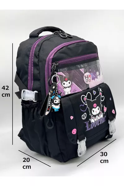 Korean Style Thermal Lunch Bag and Pencil Case Set with Accessories for Girls' School Backpack