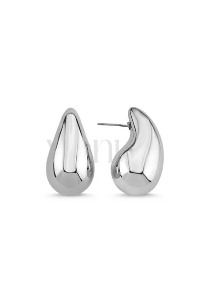 Steel drop earrings