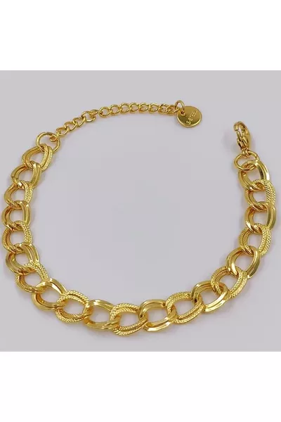 سوار ستانلس ستيل ذهبي اللون مقاوم للصدأ وعدم التغير