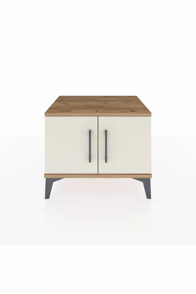 خزانة هايبرون بجرف واحد و بابين من خشب الصنوبر وحجر العقيق