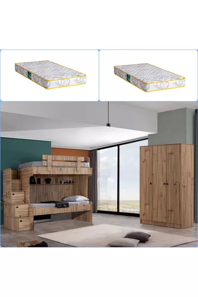Ranza, Viva 2li Ranza 3 Kapılı Dolap + 2 Comfort Yatak
