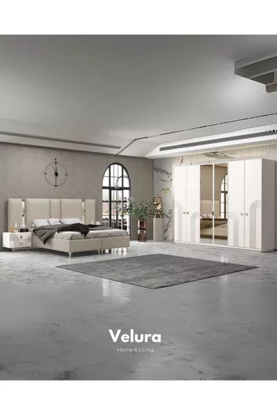 Sarmaşık Yatak Odası Takımı (Dolap + Şifonyer + Komodin + Karyola)