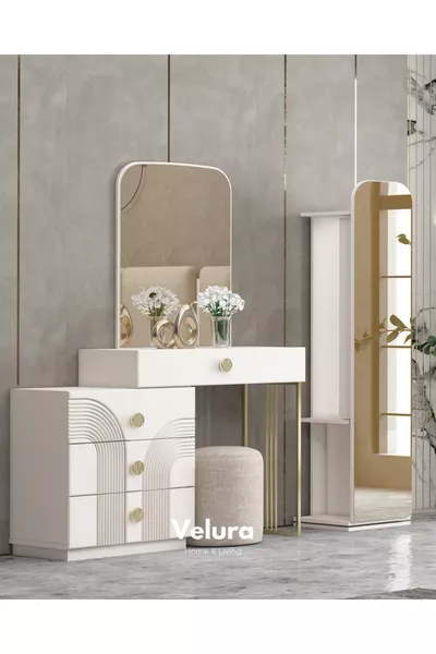 Sarmaşık Yatak Odası Takımı (Dolap + Şifonyer + Komodin + Karyola)