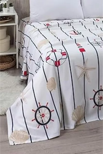 Mulberry King Size Dotted Quilt  Cm Blue