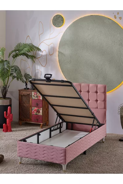 Bengü Односпальная (основание с изголовьем) комплект из 2 предметов (Babyface розовый)