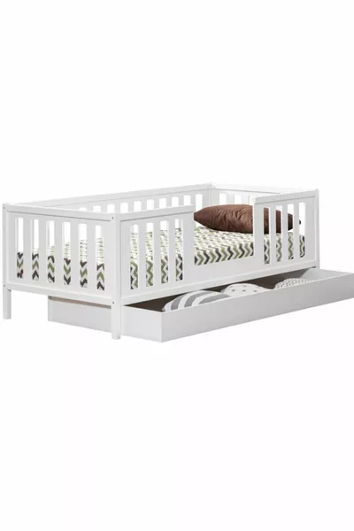 Lit Montessori avec rangement, Lit Montessori Berlin MDF avec rangement