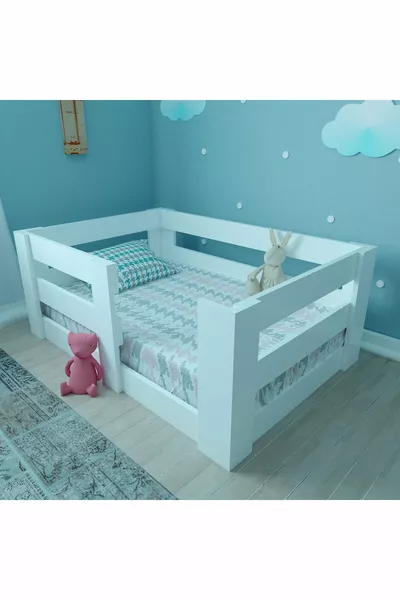 Kinderbed Vega Montessori, geschikt voor wit MDF-matras