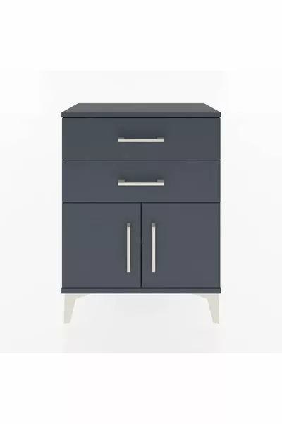 Arges Komodin Enkelplank 2 Laden 2 Deuren Antraciet-Antraciet