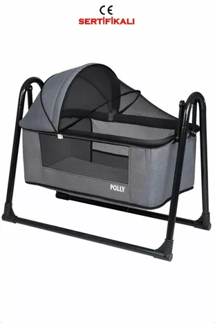 Berceau portable en lin à filet, lavable, oscillant, pour bébé, berceau panier, hamac pour bébé