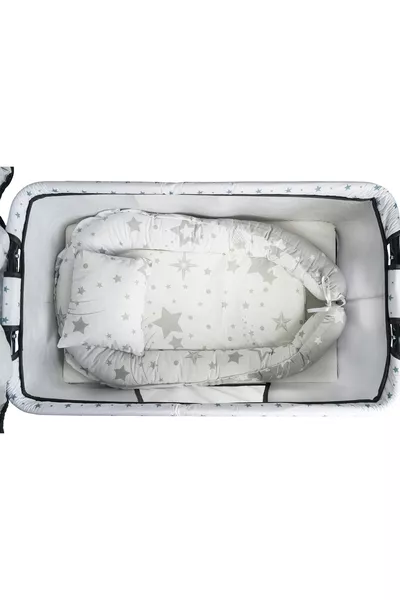 Btrend Babynest Yatak Ve Yastık+ Cep Hediyeli Sallanır Sepet Beşik Bebek Beşiği Hamak 2 li Set