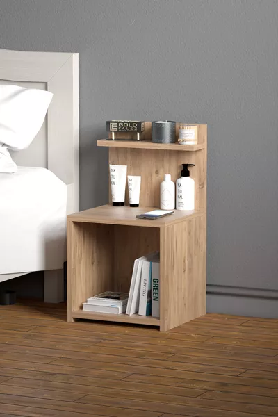 Komodin Raf Salon Ofis Dolabı Ceviz **