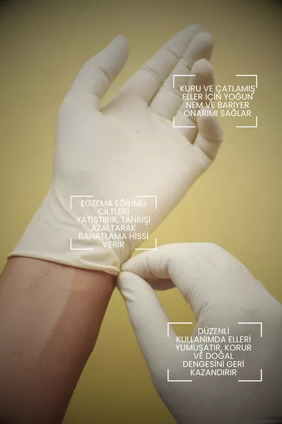 Set de Toucher Réparateur (Crème Soin Hydratante & Gants Protecteurs en Coton)