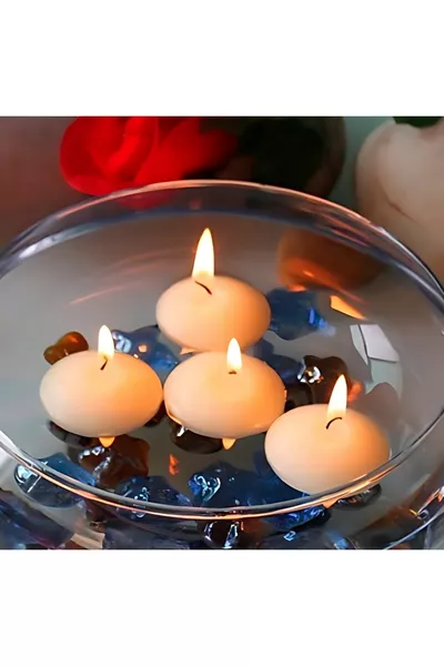  white floating candles