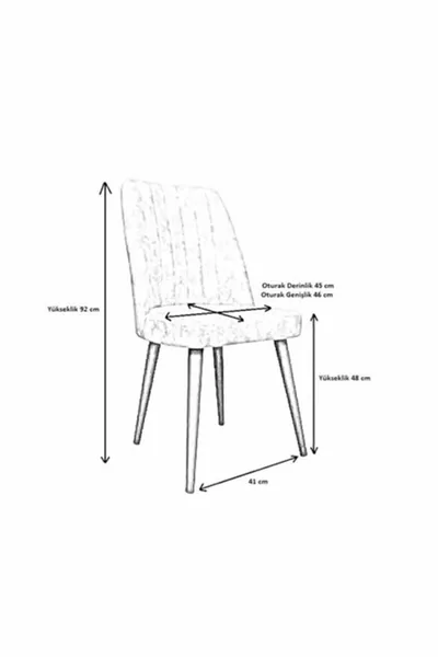 Chaise Carrée Gold de la série Paris, qualité A+