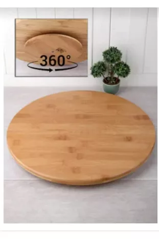 Vassoio Rotante Dritto in Bambù & Vassoio, Piatto da Servizio per Pizza  Cm