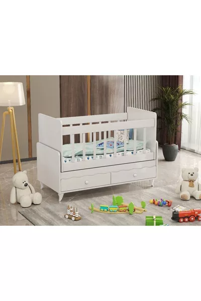 Yatak Hediyeli * Anneyanı Sallanır Iki Çekmeceli Beşik