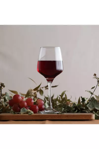 Lal Glas Rode Wijn Glas 6-delig  ml Met Voet (Drankglas)