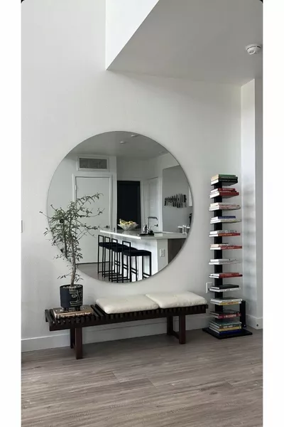  см круглый безрамный зеркало