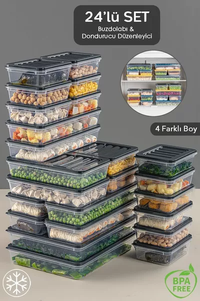  Parça Saklama Kabı , Mikrodalga Uyumlu Saklama Kabı Ml Ml Ml Ml Antrasit