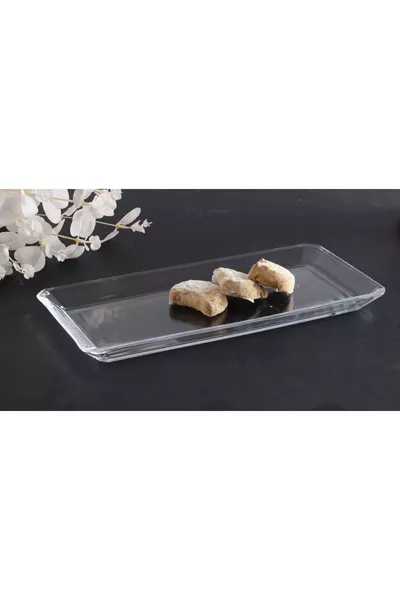 Grace Crystallin Serving Plate Crystal Glass 4 Pieces