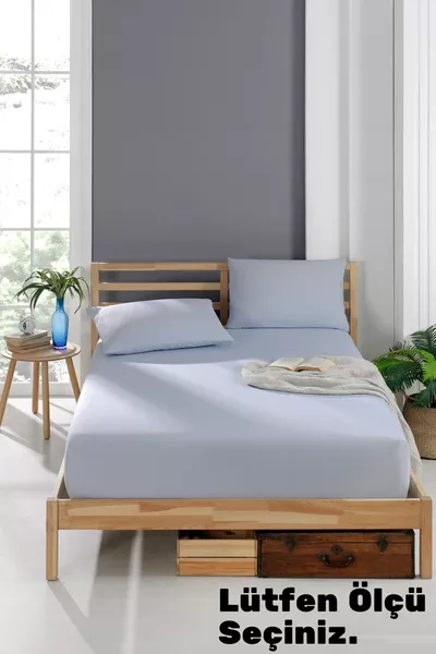 Akfil Stoff Elastisches Spannbettlaken-Set mit Kissen