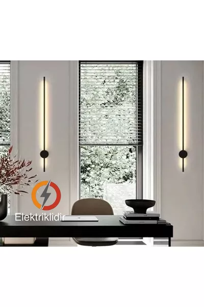 Модерен декоративен LED стенен апликатор  см дневна светлина черен 1 брой (НЕ Е С С А М И Л И М А)