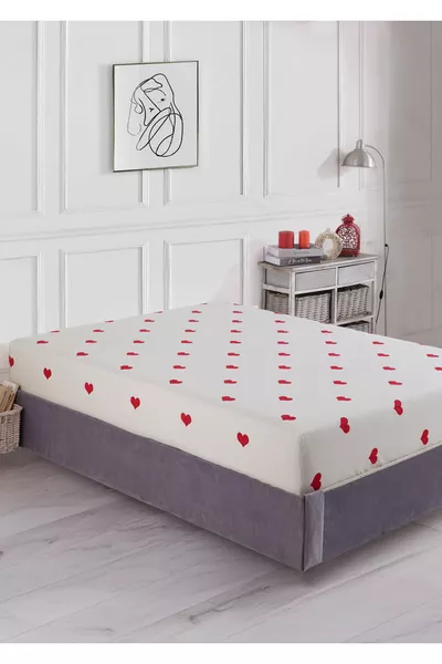 Elastisch Laken met Rood Hart