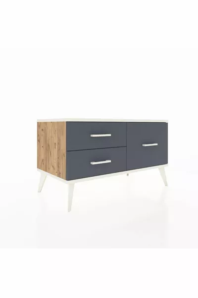 Hyperion Şifonyer 3 Raflı  Çam-Aytaşı/Antrasit