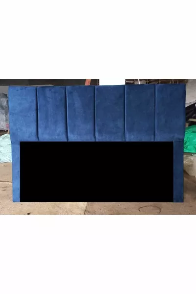 Boxspring hoofdeinde gespleten nubuck donkerblauw
