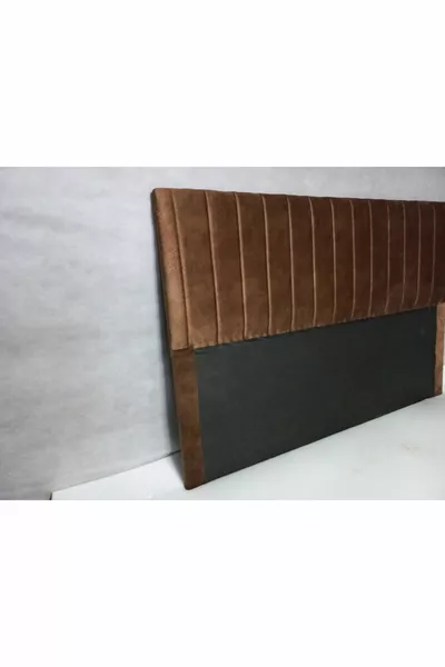 Bettkopfteil für Boxspringbett * Kaffee - Gestreift überzogen