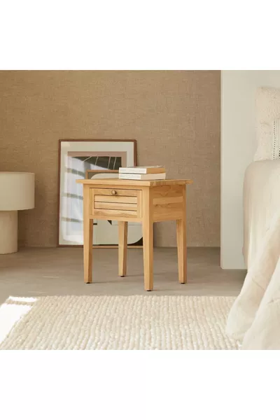 طاولة جانبية خشبية صلبة طبيعية من لوغيا