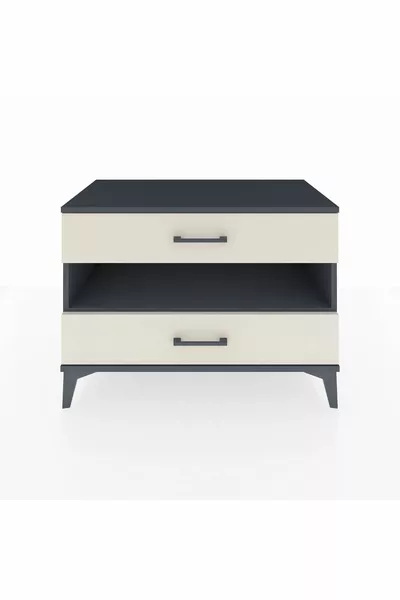 خزانة هايبرينون بدرجين ورف واحد أنثراسيت-حجر العقيق