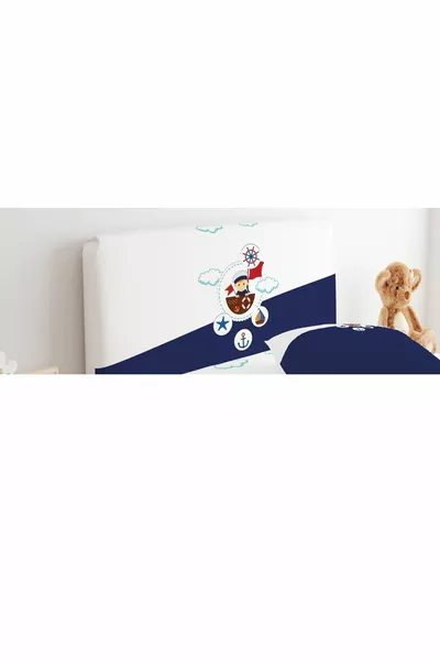 Чехол для подушки Baza Başlık капитан, ребенок и корабль