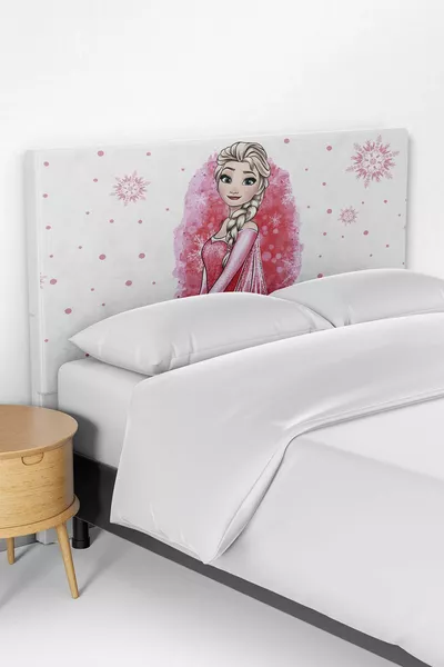 Housse de tête de lit pour lit coffre de chambre d'enfant Elsa à motif Elsa