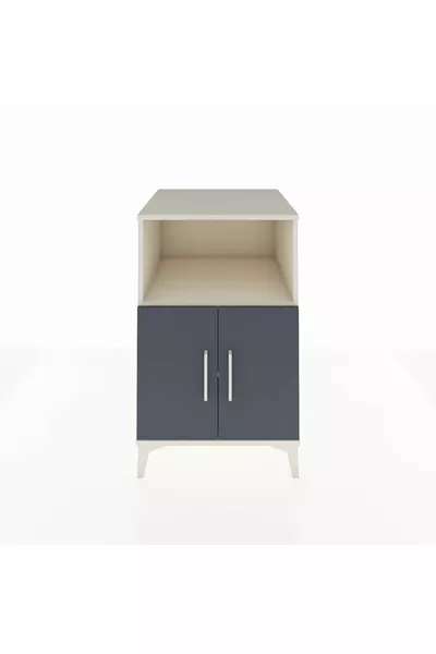 Kronos Komodin 2 Raflı 2 Kapaklı  Aytaşı-Antrasit