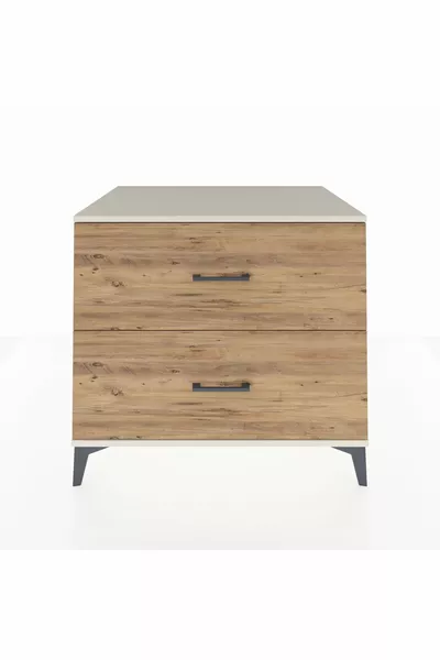 خزانة كرونوس 2 درج من حجر القمر والصنوبر