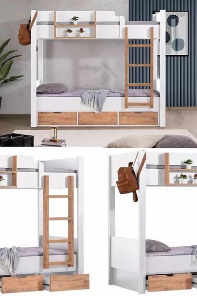 Stapelkinderbed, Asya uitneembaar met laden stapelbed